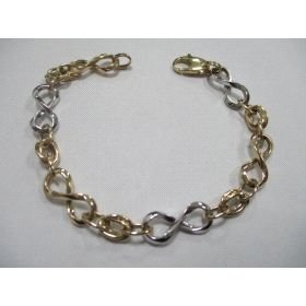 PULSERA SRA. ORO BICOLOR ITALIANO LISO                                