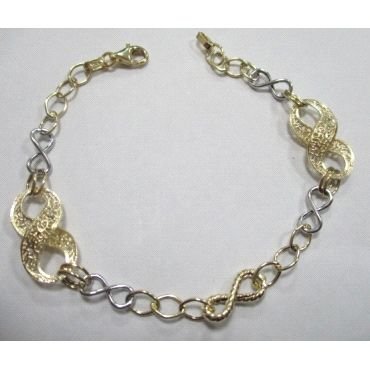 PULSERA SRA. ORO BICOLOR ITALIANO LISO                                