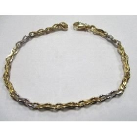 PULSERA SRA. ORO BICOLOR ITALIANO LISO                                