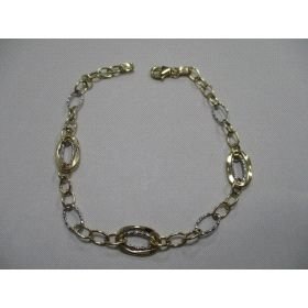 PULSERA SRA. ORO BICOLOR ITALIANO LISO                                