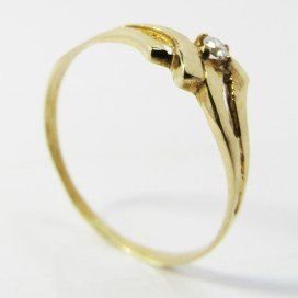 SORTIJA NIÑA ORO AMARILLO PIEDRA