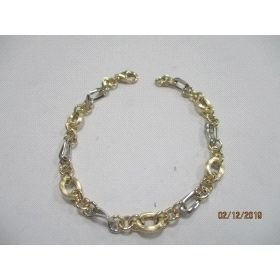 PULSERA SRA. ORO BICOLOR  LIGERA                                      