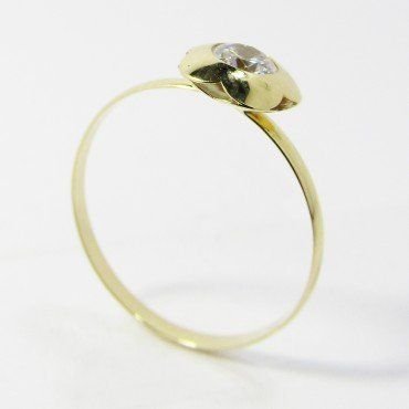 SORTIJA NIÑA ORO AMARILLO PIEDRA