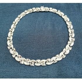 GARGANTILLA ORO BLANCO ITALIANO PIEDRA
