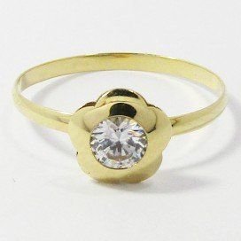 SORTIJA NIÑA ORO AMARILLO PIEDRA
