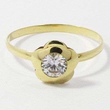 SORTIJA NIÑA ORO AMARILLO PIEDRA
