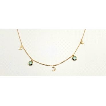 GARGANTILLA ORO AMARILLO PIEDRA                                       