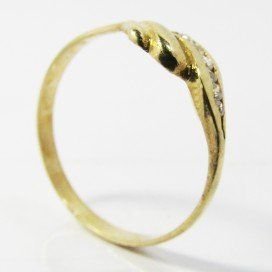 SORTIJA NIÑA ORO AMARILLO PIEDRA