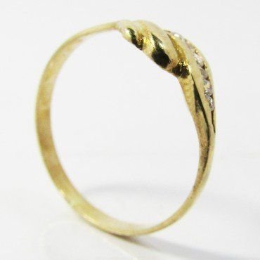 SORTIJA NIÑA ORO AMARILLO PIEDRA