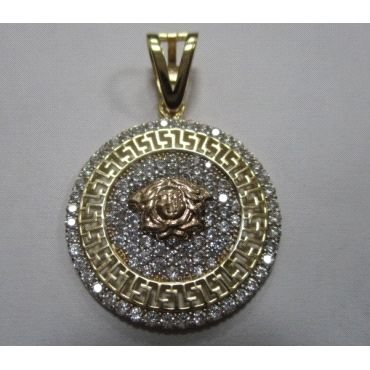COLGANTE ORO BICOLOR PIEDRA VESACHE                                   