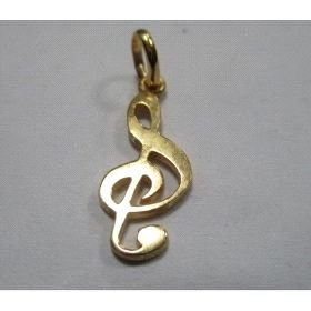 COLGANTE ORO AMARILLO SIRUETA MUSICAL                                 