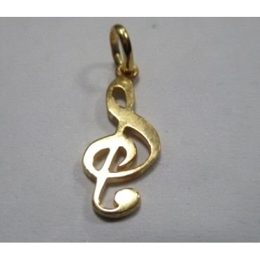 COLGANTE ORO AMARILLO SIRUETA MUSICAL                                 