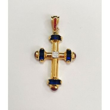 CRUZ ORO AMARILLO PIEDRA                                              