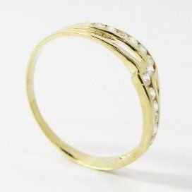 SORTIJA NIÑA ORO AMARILLO PIEDRA