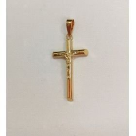 CRUZ ORO AMARILLO CON CRISTO                                          