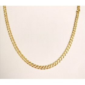 CADENAS ORO AMARILLO MACIZO ITALIANO BARB. ACANALADO                  