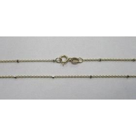 CADENAS ORO AMARILLO 40 CM. CUADROS BICOLOR                           