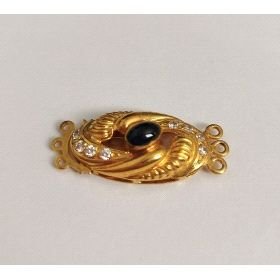 BROCHE COLLAR ORO AMARILLO PIEDRA                                     