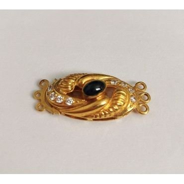 BROCHE COLLAR ORO AMARILLO PIEDRA                                     
