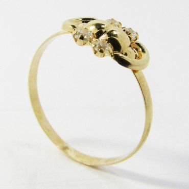 SORTIJA NIÑA ORO AMARILLO PIEDRA