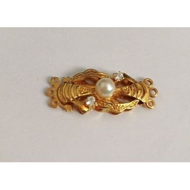 BROCHE COLLAR ORO AMARILLO PIEDRA                                     