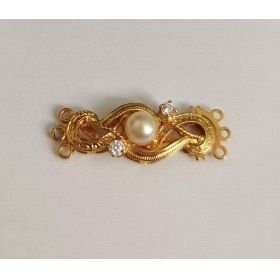 BROCHE COLLAR ORO AMARILLO PIEDRA                                     