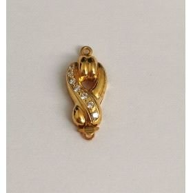 BROCHE COLLAR ORO AMARILLO PIEDRA                                     