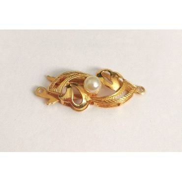 BROCHE COLLAR ORO AMARILLO PERLA                                      
