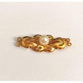 BROCHE COLLAR ORO AMARILLO PERLA                                      