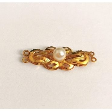 BROCHE COLLAR ORO AMARILLO PERLA                                      