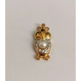 BROCHE COLLAR ORO AMARILLO PERLA                                      