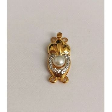 BROCHE COLLAR ORO AMARILLO PERLA                                      