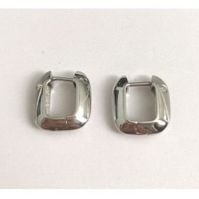 PENDIENTES ARO ORO BLANCO BRILLANTES                                  