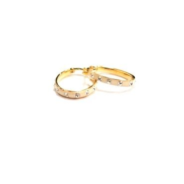 PENDIENTES ARO ORO AMARILLO ITALIANO PIE                              
