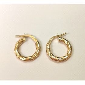 PENDIENTES ARO ORO AMARILLO GALLON                                    