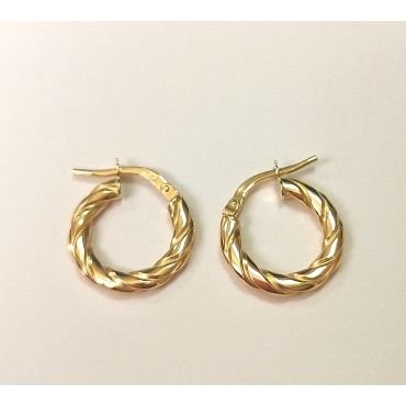 PENDIENTES ARO ORO AMARILLO GALLON                                    