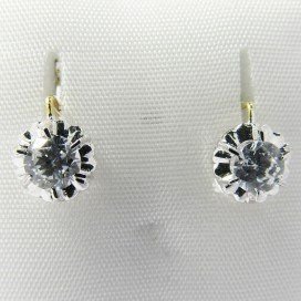 PENDIENTES NIÑA ORO BLANCO PIEDRA