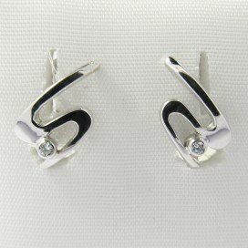 PENDIENTES NIÑA ORO BLANCO PIEDRA