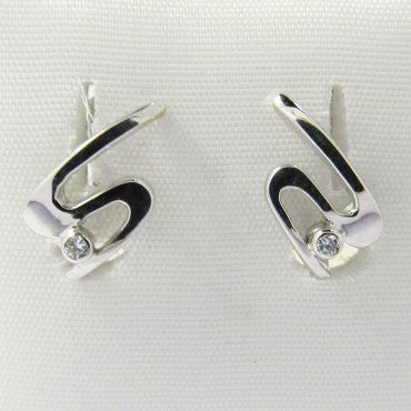 PENDIENTES NIÑA ORO BLANCO PIEDRA