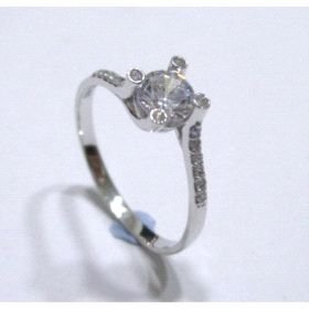 SORTIJA ORO BLANCO PIEDRA                                             