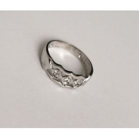 SORTIJA ORO BLANCO PIEDRA                                             