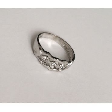 SORTIJA ORO BLANCO PIEDRA                                             