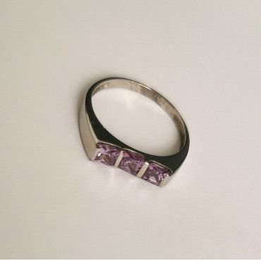 SORTIJA ORO BLANCO PIEDRA                                             