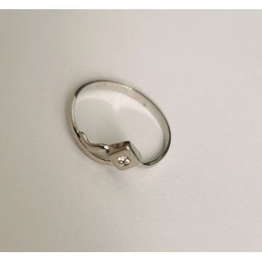 SORTIJA ORO BLANCO PIEDRA                                             