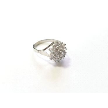 SORTIJA ORO BLANCO PIEDRA                                             