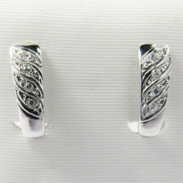 PENDIENTES NIÑA ORO BLANCO PIEDRA