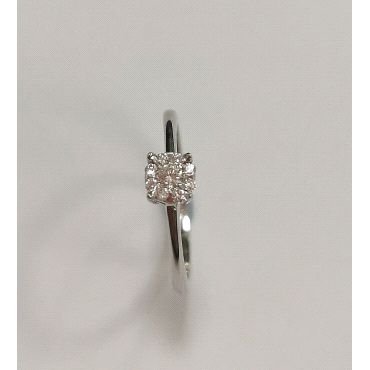 SORTIJA ORO BLANCO BRILLANTES                                         