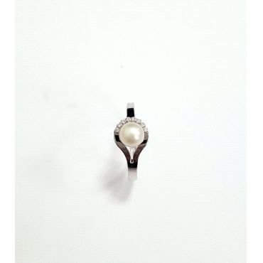 SORTIJA NIÑA ORO BLANCO PERLA                                         