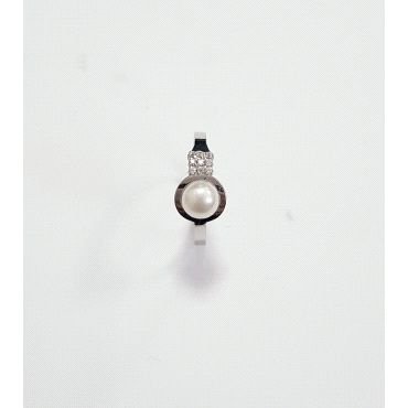 SORTIJA NIÑA ORO BLANCO PERLA                                         