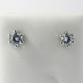 PENDIENTES NIÑA ORO BLANCO PIEDRA
